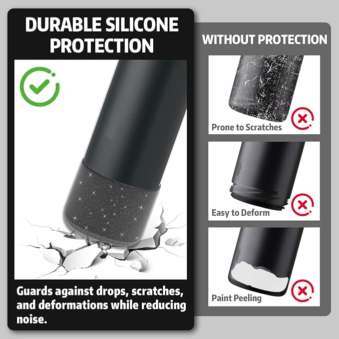 Silicone Boot for Owala 32oz Water Bottle – Anti-Slip Protective Cover, Bottle Boot, Base Cover Compatible with FreeSip, Sleeve for Stainless Steel Tumblers (Glitter Black, 32OZ)