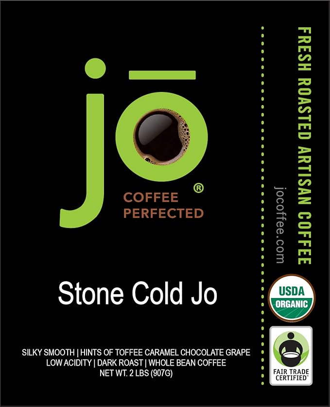 Colombia Jo: 2 lb, Organic Whole Bean Gourmet Coffee, Medium Roast, Creamy Body, Fair Trade Certified, USDA Certified Organic, 100% Arabica, NON-GMO, Gluten Free, Gourmet Specialty Grade by Jo Coffee®