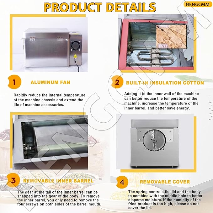 Coffee Roaster, Coffee Bean Roaster Machine Electric Coffee Roaster Machine Electric Drum Coffee Roaster with Timer and Roasting Temperature Setting for Home Commercial Use Type10