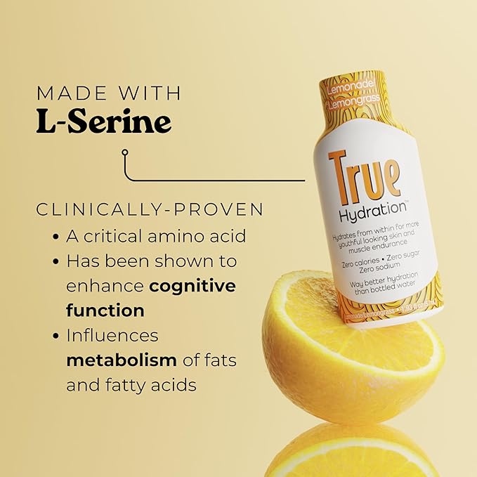 True Hydration Electrolyte Shots, 12-Pack – Supports Sleep Quality, Daily Wellness & Muscle Cramps – Magnesium, Potassium & Taurine – Zero Sugar, Zero Sodium – Lemonade