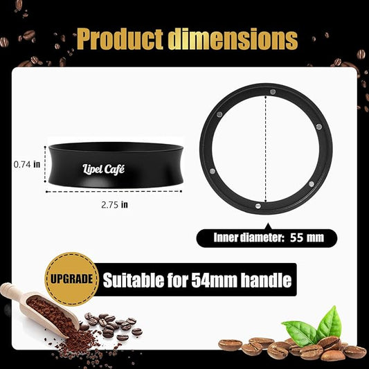 Lipei Cafe 54mm Espresso Dosing Funnel, Magnetic Coffee Dosing Ring, Compatible with 54mm Espresso Portafilter