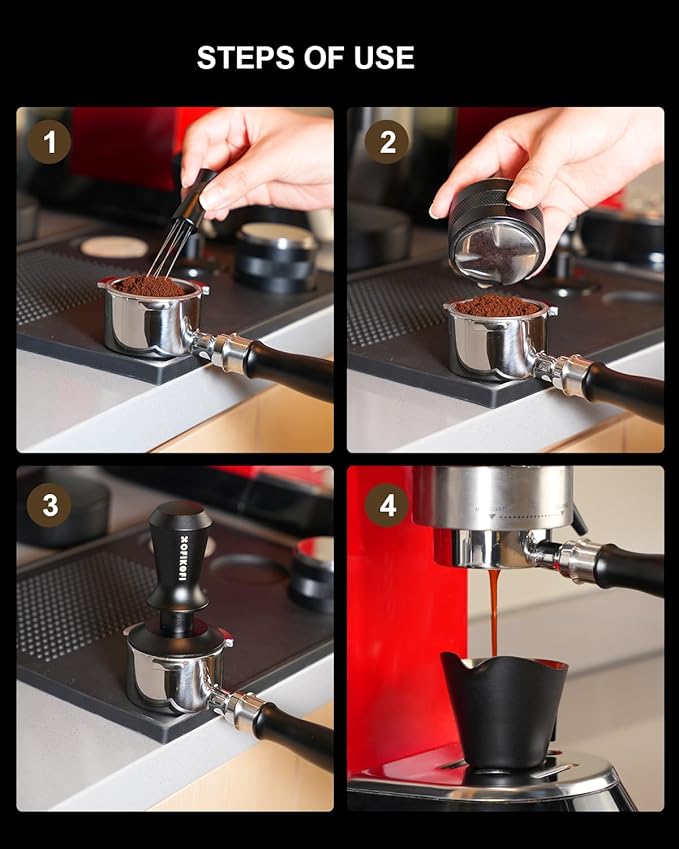 51mm Bottomless Portafilter 3 Ears Compatible with Delonghi Dedica EC680/EC685/EC885 and SMEG, EUPA Espresso Machines, Espresso Naked Bottomless Portafilter with Puck Screen and 18g Filter Basket