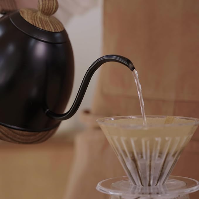 Electric Stainless Steel Gooseneck Kettle Temperature Control Variable For Coffee Tea Pour Over 1000 Watt Quick Heating,0.8QT,BPA free, dry-boil Protection, Touch Screen control 110VAC1000W US PLUG