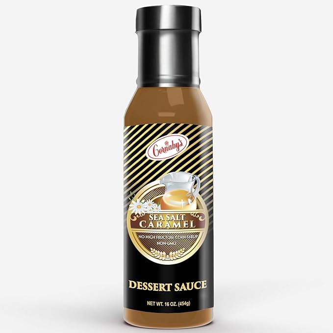 Gourmet Salted Caramel Dessert Sauce and Topping - Plastic Bottle | 16 oz. Pack of 1