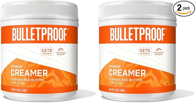 Bulletproof Original Creamer, 14.8 Ounces, Keto Coffee Creamer with MCT Oil and Grass-Fed Butter, Supports Brain Function (Pack of 2)