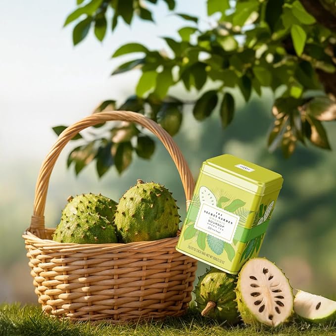 Life Plus Style Gourmet Secret Garden Organic Soursop Green Tea 50 Premium Tea Bags Blend of Pure Soursop Gluten Free No Additives No Sugar Non GMO