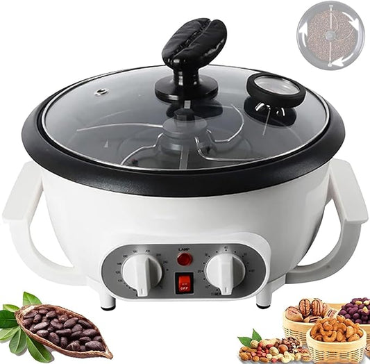 750g Electric Coffee Roaster Machine for Home Use - 1200W Non-Stick Multifunctional Bean with Thermometer, Timer & Temperature Control(220V)
