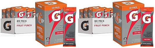 Gatorade Thirst Quencher Powder,Fruit Punch,1.23oz Packets,Makes 20 ounces,(Pack of 160)