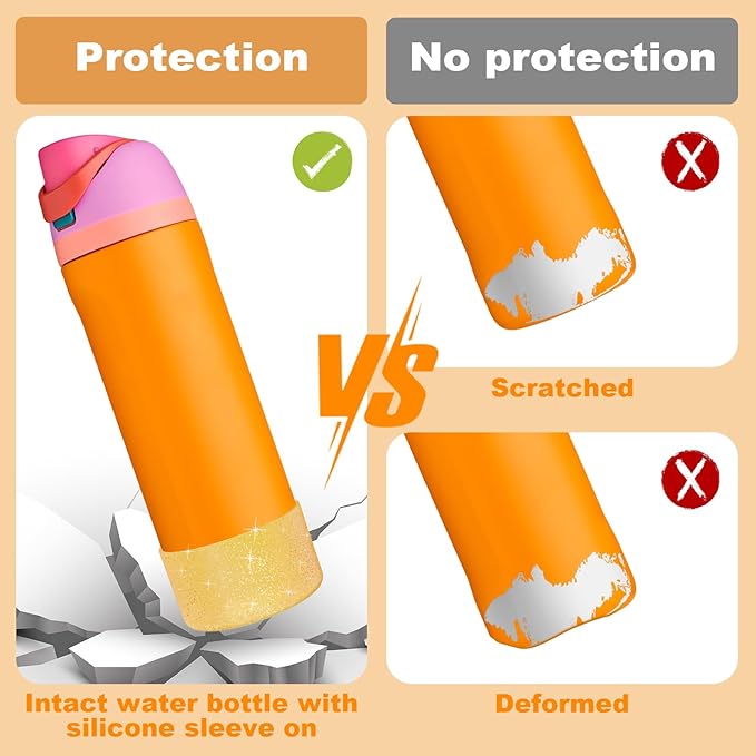 Silicone Boot for Owala Water Bottle 24 oz 32 oz 40 oz, Anti-Slip Protective Sleeve for FreeSip/Twist/Flip Stainless Steel Water Bottles Accessories