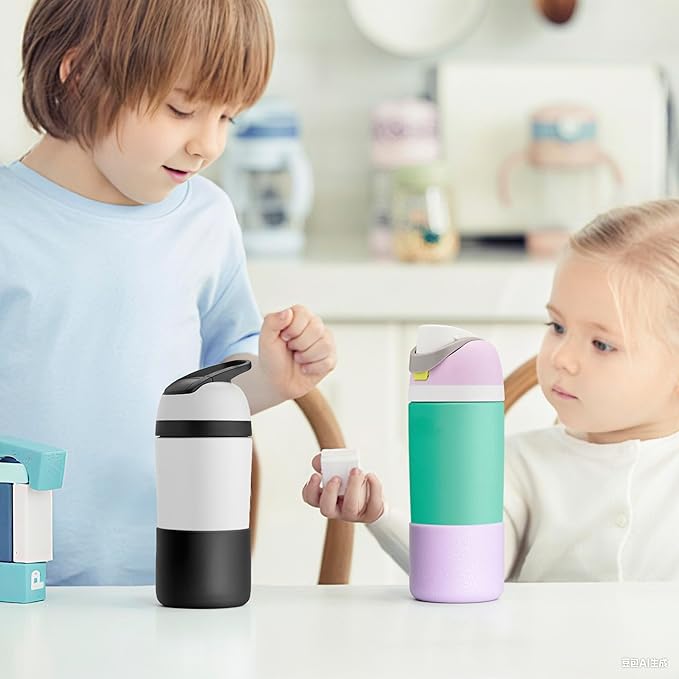 Silicone Water Bottle Boot for Owala 14/16oz, Anti-Slip Protective Sleeve Bottom Bumper Protector for Owala Kids 12 oz Tumbler, Flip 14 oz and FreeSip 16 oz Water Bottle (Glitter Black)