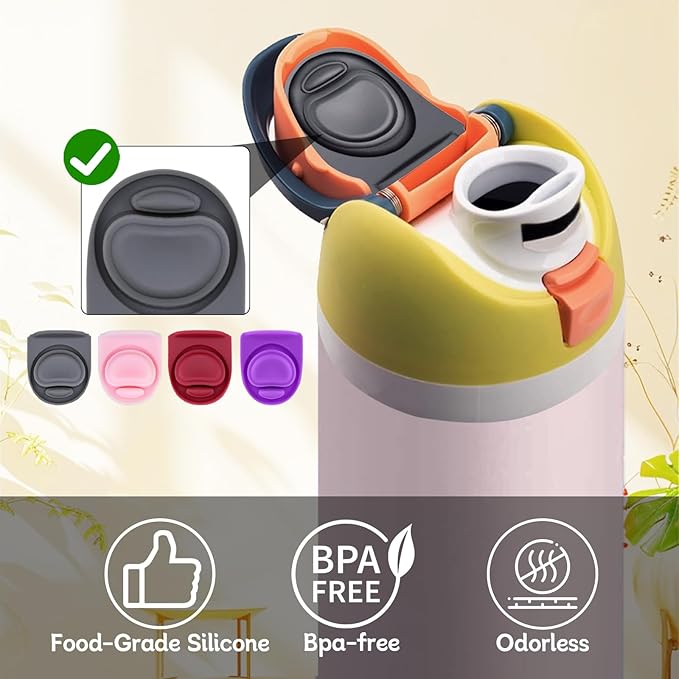 4 Pcs Replacement Stopper Compatible with Owala FreeSip 16oz 32oz,Water Bottle Top Gasket Lid for Owala 16/19/24/32/40oz Seal Mouth Cap Silicone Stopper Parts Insert Accessories(4 Colors 6)