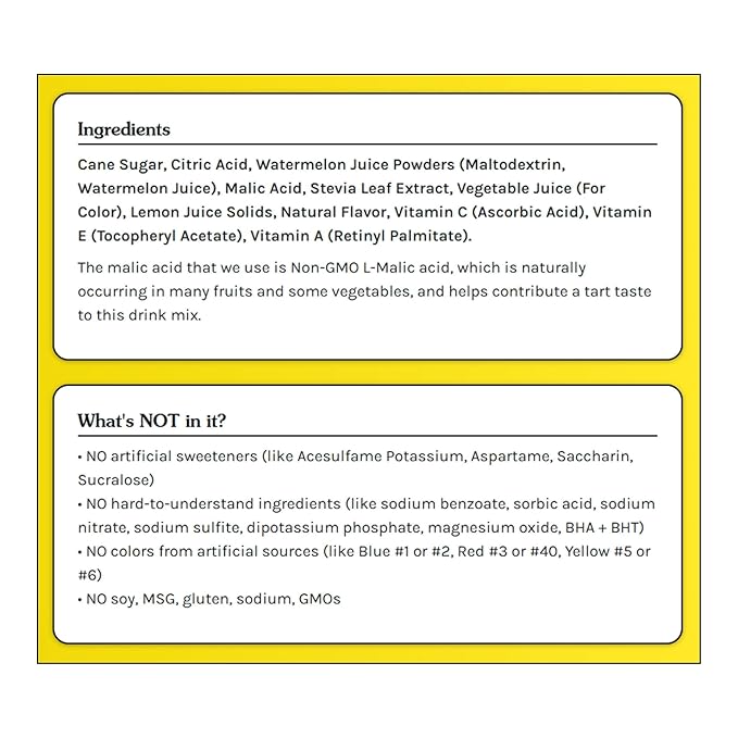 TRUE LEMON KIDS Wild Watermelon (10 Packets) - Hydration for Kids - No Preservatives, No Artificial Flavors & Sweeteners - Low Sugar Water Flavoring - Juice Powdered Drink Mix