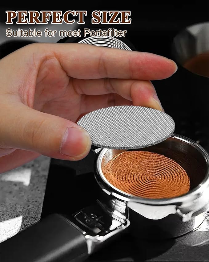 2 Pack Puck Screen 58.5mm, Coffee Puck Screen Premium 316 Stainless Steel Reusable Filter - 1.7mm Thickness 150μm