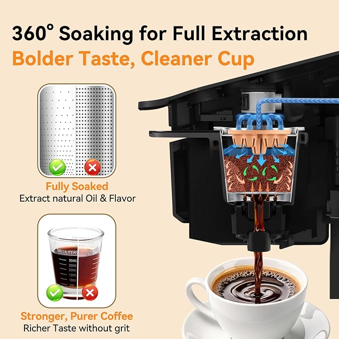 CAPMESSO Reusable K Cups for keurig: Stainless Steel 5-Hole Coffee Pods - Refillable Kcup Coffee Filters Compatible with Keurig K Supreme/K Slim/K-Duo Gen 2 with MultiStream Technology (4 Pack)