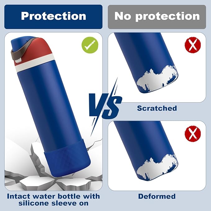 Silicone Boot for Owala Water Bottle 24 oz 32 oz 40 oz, Anti-Slip Protective Sleeve for FreeSip/Twist/Flip Stainless Steel Water Bottles Accessories