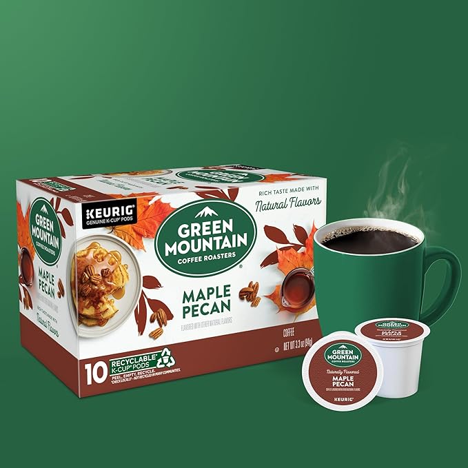 Green Mountain Coffee Roasters Maple Pecan Keurig K-Cup Pods, Light Roast Coffee, 60 Count