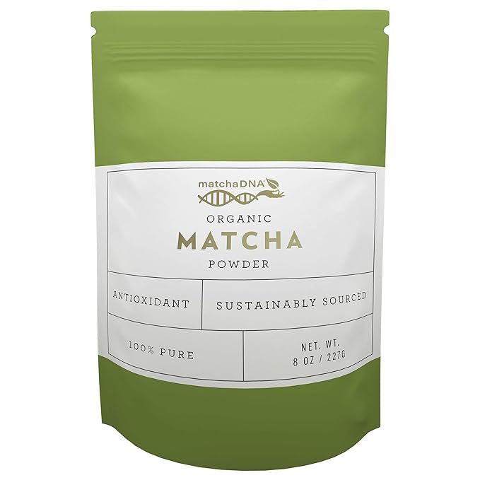 MATCHA DNA Certified Organic Matcha Green Tea Powder (8 oz BAG)