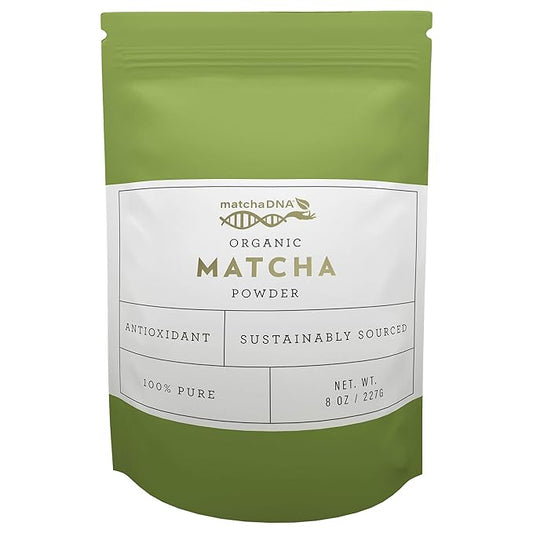 MATCHA DNA Certified Organic Matcha Green Tea Powder (8 oz BAG)
