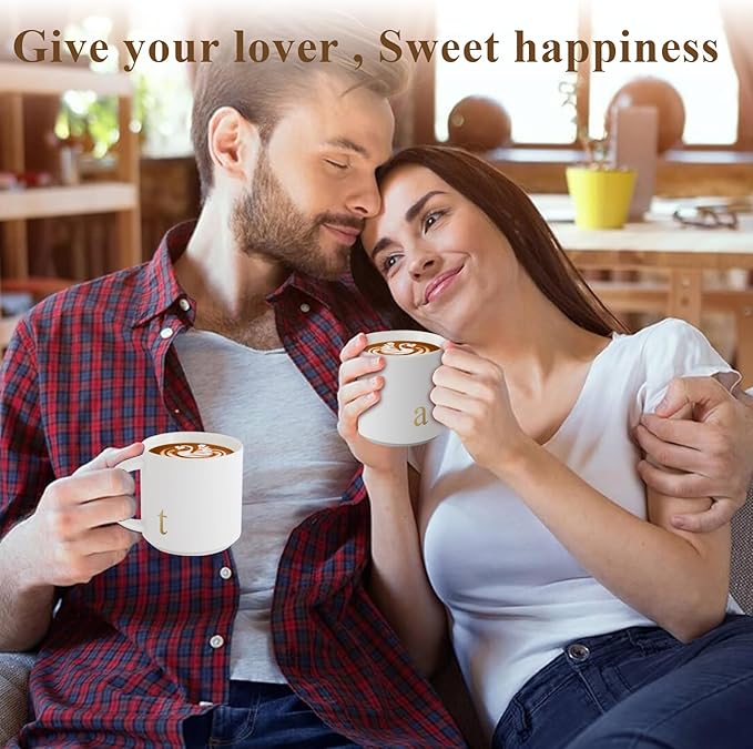 Monogrammed Ceramic Large Coffee Mug Tea Cup Happy Birthday Gifts for Adult Men Women Who Have Everything Want Nothing Dad Mom Guys People Couples Parents Cool Funny Unique Special Christmas Present,G