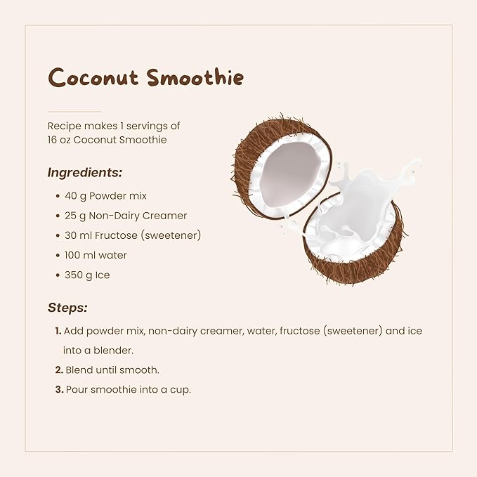 Bossen Bubble Tea Powder Mix - 2.2 Pound (Coconut)