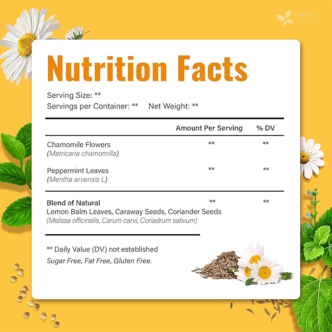 FreshDrinkUS, Chamomile Mint Tea Bags | 75 Count | Refreshing Herbal Blend of Chamomile Flower, Peppermint, Lemon Balm & other herbs – Smooth Floral & Minty Flavor – Premium Quality, Caffeine-Free