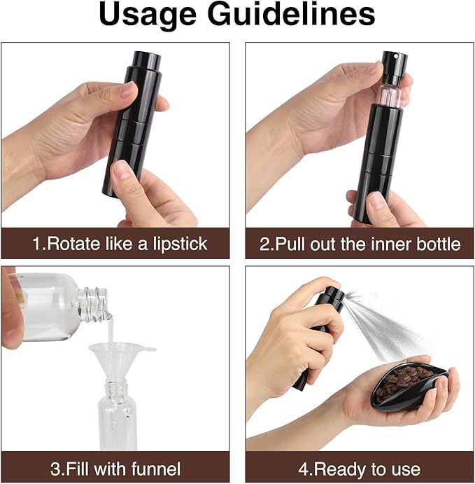 FEUNLEM Coffee Bean Dosing Cup and Spray Bottle Set - Ceramic Espresso Accessories Kit, 8ml Static Reducing Sprayer for Cafe, Home Use | Barista-Approved Dosing Tools