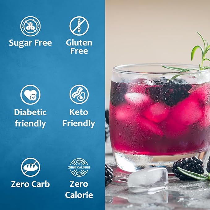 Syruvia Sugar-Free Blackberry Syrup, Flavored Syrup for Drinks, Cocktails, Lemonades, Iced Teas, and Desserts – 25.4 fl oz, With Pump