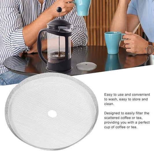 French Press Replacement Filter Screen, 5 Pack 2.6 Inch Universal Stainless Steel Reusable Filter Mesh Screen Coffee Press Filters for French Press Coffee Maker