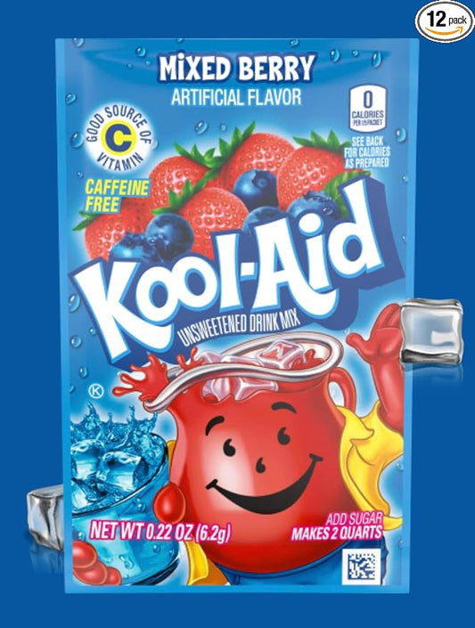 Kool-aid Unsweetened Drink Mix (12 Pack) Mixed Berry