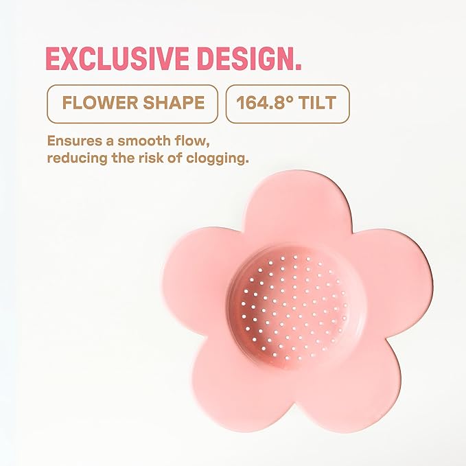Pour Over Coffee Dripper - Vietnamese Phin Filter – Single Cup Coffee Maker 1-2 Cup with Flower Design – Plastic Reusable Coffee Filter for Manual Brewing, Travel Friendly (Pink + Navy)