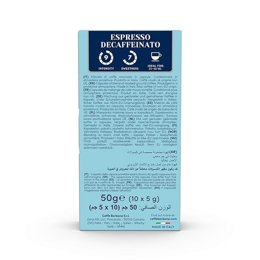 Caffè Borbone Decaffeinated Aluminum Capsules Compatible with Nespresso Original Machines, Medium Roast, 100 Count