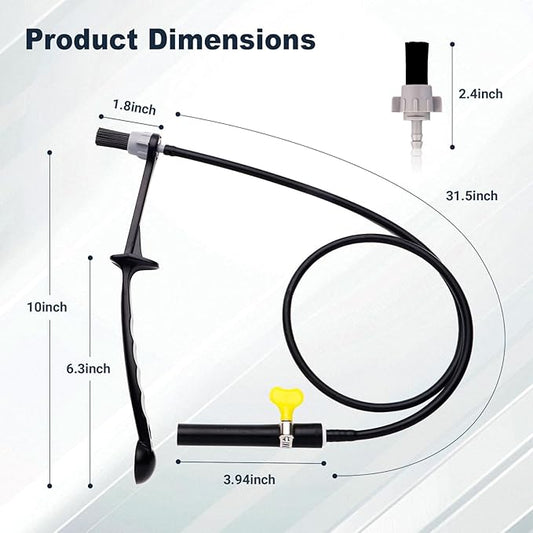 Abeskch Coffee Machines Steam Cleaning Brush,Featuring a Scoop-Shaped end and Removable Heat-Resistant Brush Head, Steam Wand Descaling and Cleaning Tool Suitable for Espresso Machines