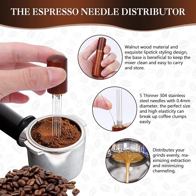 Y-Step 23 PCS Coffee Tamper Set, Espresso Accessories Kit Barista Kit, with Espresso Tamper 51mm, Coffee Stirrer, Frothing Pitcher, Tamper Mat, Latte Art Pen, Sandalwood Tamper for Espresso Machine