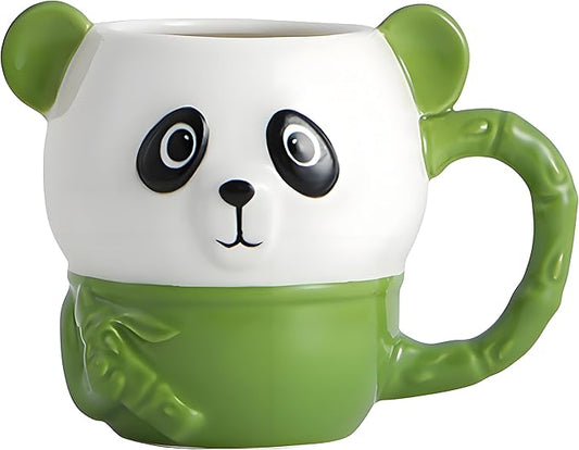 Cute Panda Coffee Mug 16 oz 3D Animal Mug,Cartoon Ceramics Figurine Tea Cup, Funny Offices Gifts for Coworkers & Work Besties,Birthday Gifts for Women Men Girls Pandas Lovers