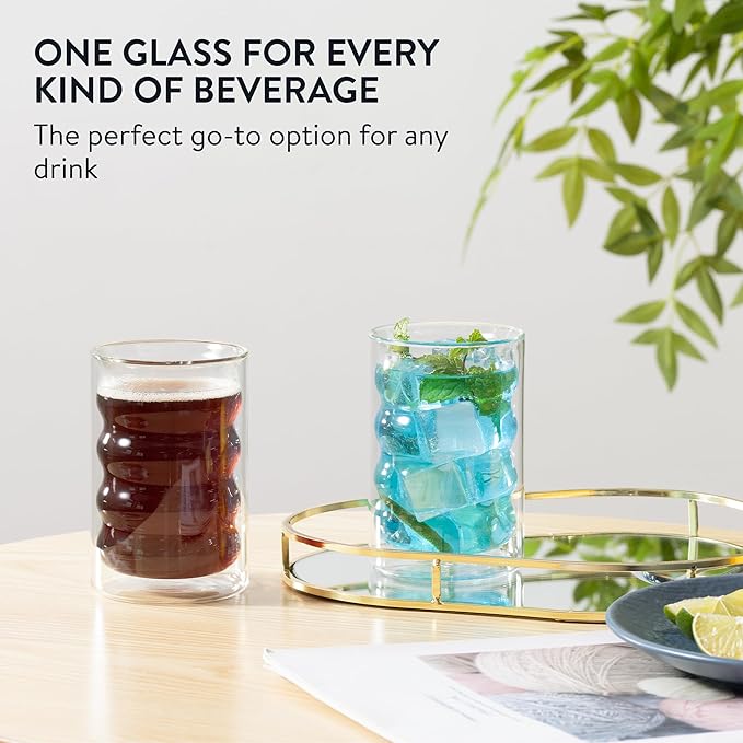 Double wall bubble glasses