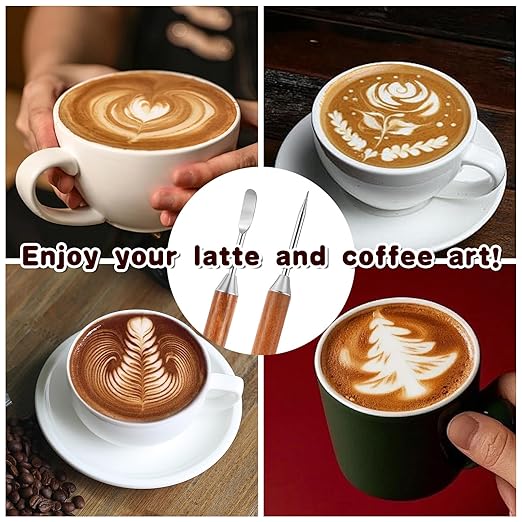 3pcs Latte Art Pen, Elegant Latte Art Tools Latte Pen and Coffee Arts Pen, for Coffee Shapes Lattes Pens