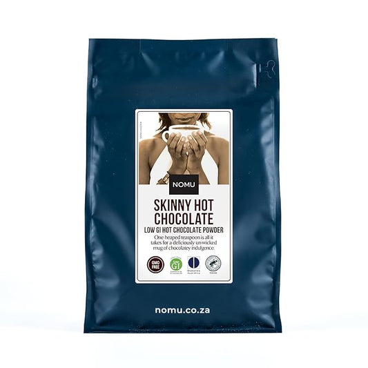 NOMU Skinny 60% Cocoa Hot Chocolate | 20 Calories only, Keto Diet Drink, Low GI, High Protein (2.2lb Bulk Bag)