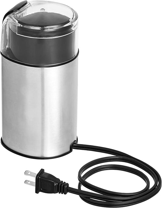 Amazon Basics Fast Electric Coffee Grinder for Home Use, Easy to Use Coffee Bean and Spice Grinder with Heavy-Duty Stainless Steel Grind Blades