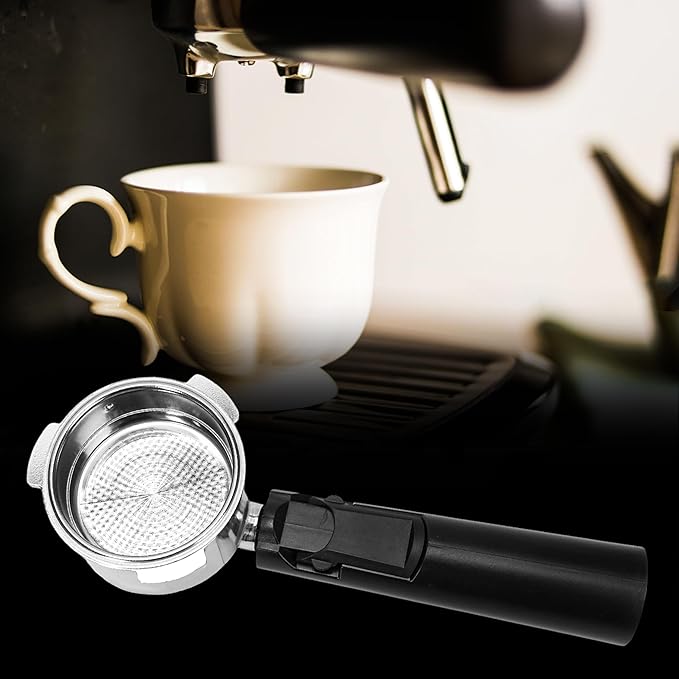 Coffee Espresso Machine Handle Replacement Parts, Cafe Bracket Handle Portafilter Filter Basket for Lidl Silvercrest CM4621 CM4218 KF5002 KF500S Barista with FILTER VASKET
