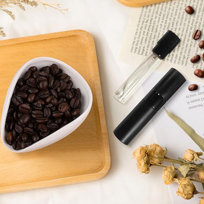 2pcs Coffee Dosing Cup with Spray Bottle, Ceramic Coffee Bean Dosing Tray & Spritzer for Tea Espresso Vessel Accessories Kit Gift for Coffee Lovers (Up to 35g Coffee Bean)