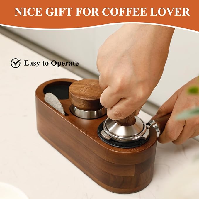 MOJAE Espresso Tamping Station,Coffee Tamper Station,Espresso Organizer Station,Fits for 51/54/58mm Portafilter,Tamper,Distributor and Puck Screen