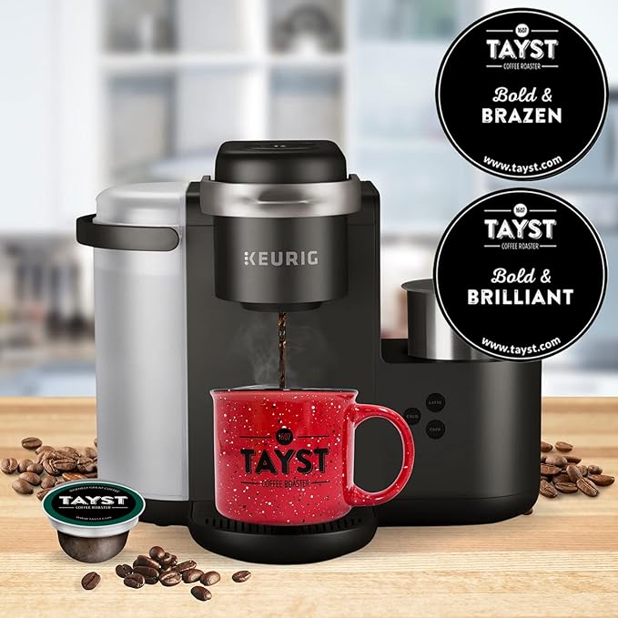 Tayst Coffee Pods, Bold Sampler Box Dark Roast, K Cups Compatible with Keurig Coffee Maker, Sustainable Single Serve, Pack of 50