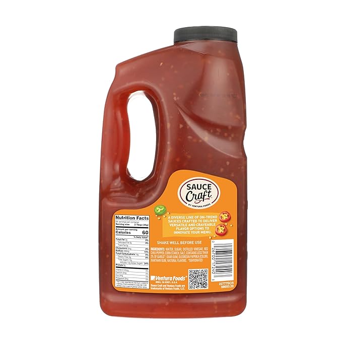 Ventura Foods LLC Sauce Craft Sweet Chili, Versatile, Globally Inspired Food Service Dipping Sauce Elevates Your Menu with Sweet Heat and Trend-Forward Flavor, 0.5 Gallon