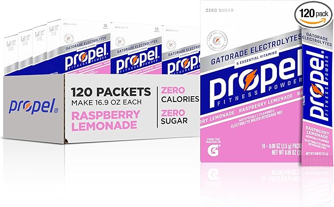 Propel Powder Packets, Raspberry Lemonade (Pack of 120)