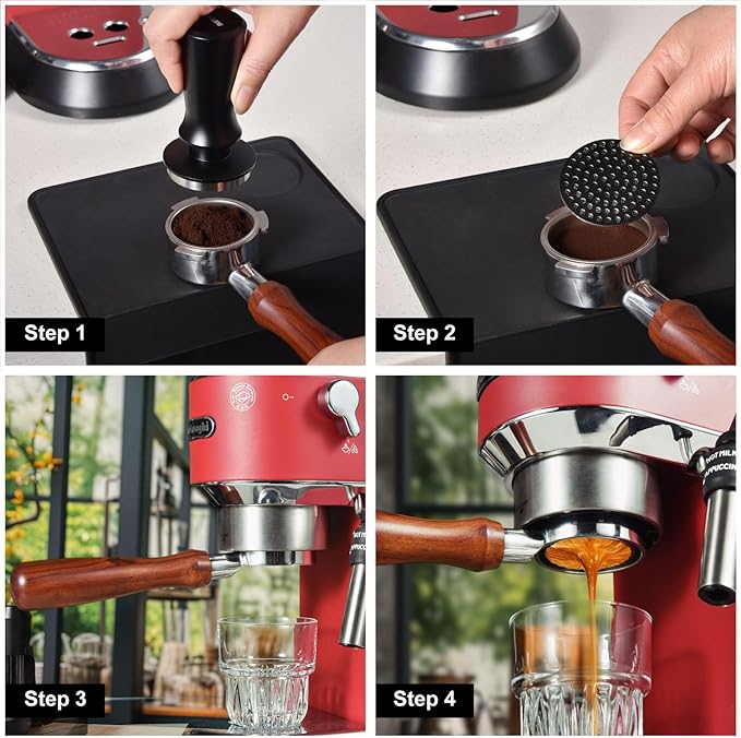 Espresso Puck Screen, SANTOW 51mm Portafilter Shower Screen Puck Mesh - Thickness 1.5mm, 304 Stainless Steel with Titanium PVD Coating, Dual Layer Filter