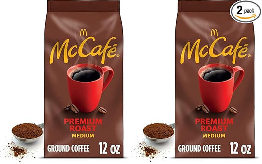 McCafe Premium Roast, Medium Roast Ground Coffee, 12 oz Bag (Pack of 2)