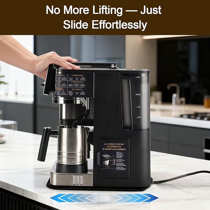 Makes the 30-pound Ninja Luxe Cafe Pro a Moving Coffee Maker | Japanese Precision, Premium Silicone Molding | Quick Espresso, Latte | Includes Sliding Mat for Ninja Luxe Cafe
