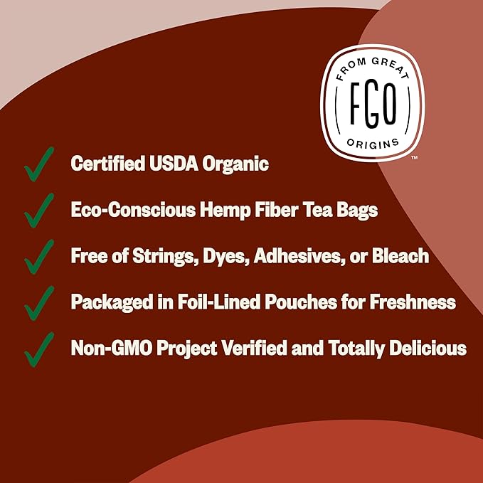 FGO Organic Oolong Tea, Eco-Conscious Tea Bags, 100 Count, Packaging May Vary (Pack of 1)