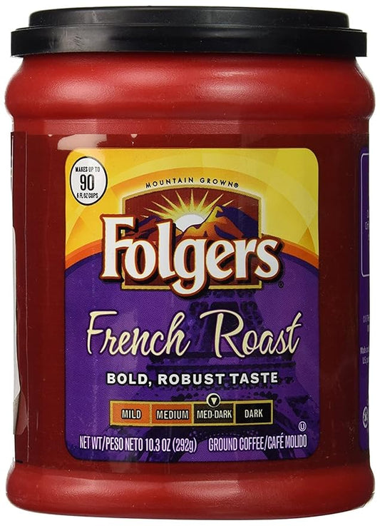 Folgers French Roast Medium Dark Coffee 10.3 oz