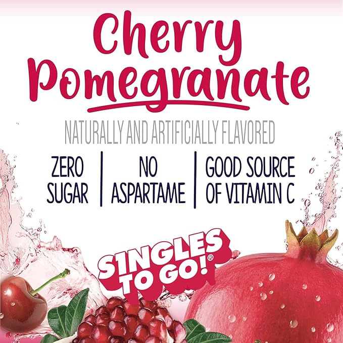 Welch's Singles To Go Water Drink Mix - Cherry Pomegranate Powder Stick Packets (12 Boxes with 6 Packets Each - 72 Total Servings)